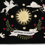 Black Celestial Velvet Embroidered Pouch, thumbnail 3 of 6