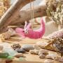 Pascal Prawn Fair Trade Handmade Felt Decoration, thumbnail 1 of 4