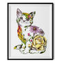 Rosie The Floral Cat Fine Art Print, thumbnail 2 of 3