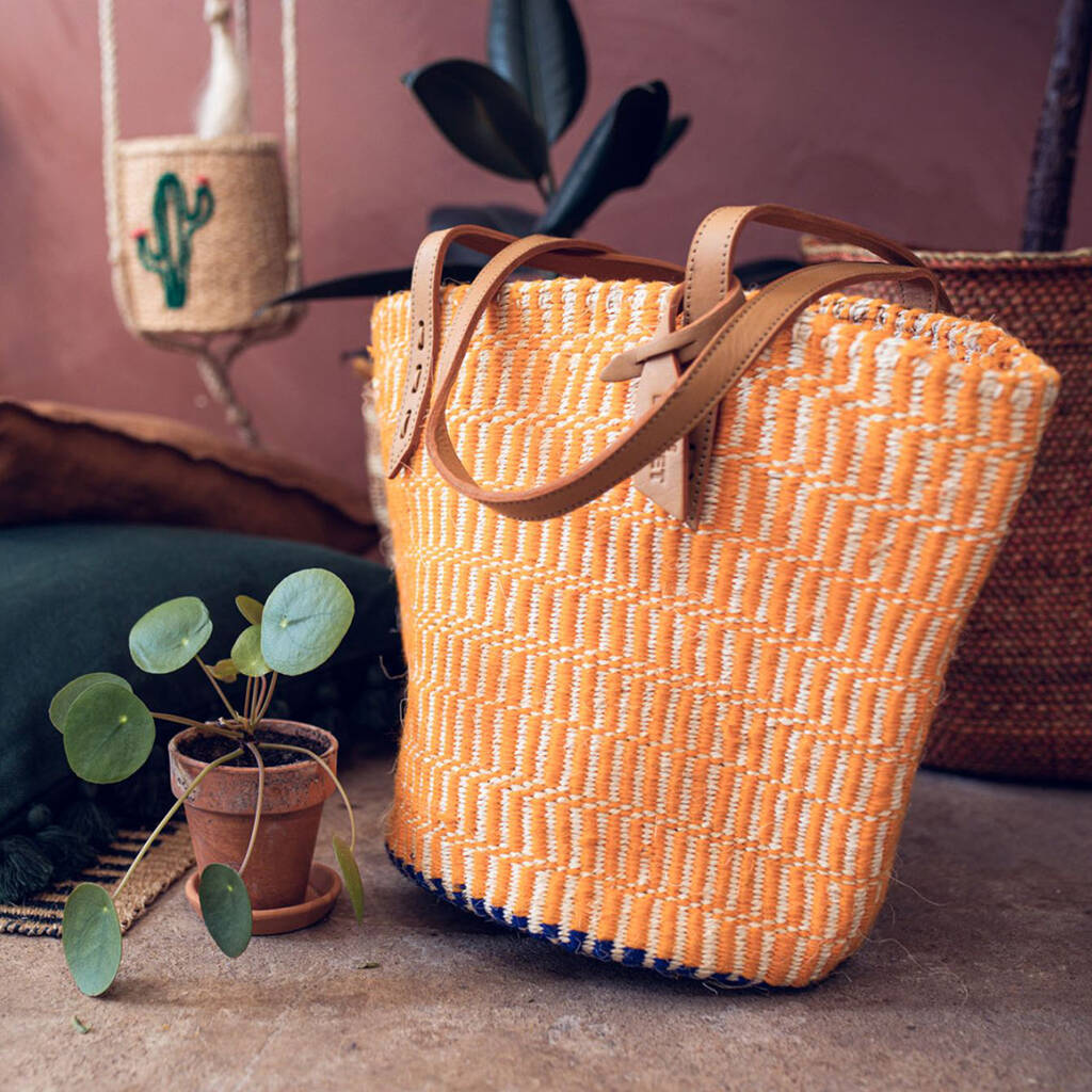 large orange tote