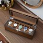 Five Grid Wooden Watch Storage Case Holder Box, thumbnail 1 of 6