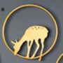 Circular 50cm Gold Reindeer Stag Wall Art, thumbnail 12 of 12