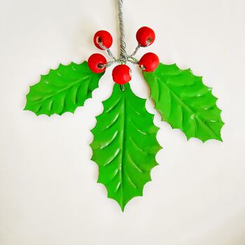 Christmas Holly Hanging Decoration, 2 of 5