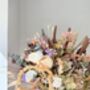 Hydrangea Pastel Bouquet With Eucalyptus Bark Sticks And Protea, thumbnail 5 of 7