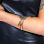 Cross Open Drop Bangle In Gold Vermeil Plated, thumbnail 4 of 5