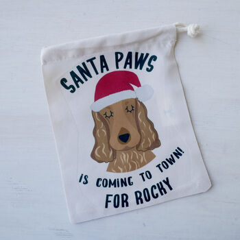 Personalised Santa Dog Treat Bag, 2 of 9
