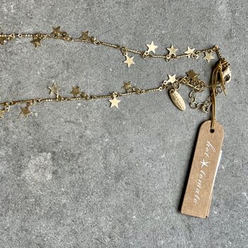 A Galaxy Of Charming Stars Necklace Worn Gold, 4 of 5