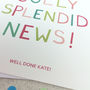 'Jolly Splendid News!' Congratulations Well Done Card, thumbnail 3 of 4