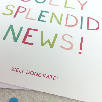 'Jolly Splendid News!' Congratulations Well Done Card, 3 of 4