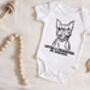 Boston Terrier Portrait Baby Grow, thumbnail 2 of 3
