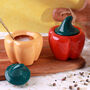 G Decor Garden Harvest Ceramic Bell Pepper Pot Elegant Organic Form Storage Jar, thumbnail 1 of 7