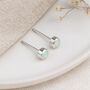 Sterling Silver Opal Micro Stud Earrings – 4mm, thumbnail 1 of 11