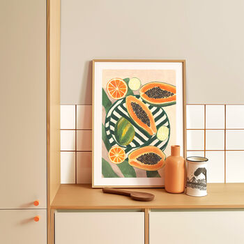Papaya And Limes Still Life Print, 2 of 8
