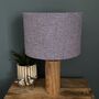 Dolores Columbine Purple Tweed Floral Lined Lampshades, thumbnail 8 of 9