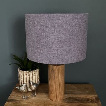 Dolores Columbine Purple Tweed Floral Lined Lampshades, 8 of 9