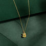 Lichen Pendant Gold Vermeil Plated Birthstone Necklace, thumbnail 10 of 12