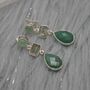 Green Amethyst, Sillimanite, Aventurine Silver Earrings, thumbnail 4 of 10