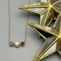 Garnet Pearl Star 18k Gold Plated Necklace, thumbnail 1 of 5