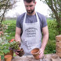Personalised My Organic Garden Linen Apron, thumbnail 2 of 9