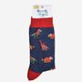 Men's Bamboo Socks Christmas Dinosaurs, thumbnail 5 of 5