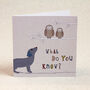 Dog And Owls Children's Birthday Card, thumbnail 1 of 2