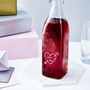 Personalised Carved Heart Glass Bottle, thumbnail 2 of 3