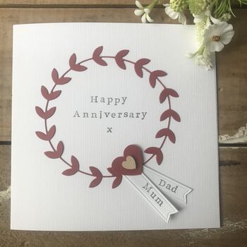 Personalised Heart Anniversary Card, 2 of 8