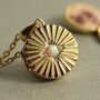Opal Sun Gold Vermeil Locket, thumbnail 1 of 11