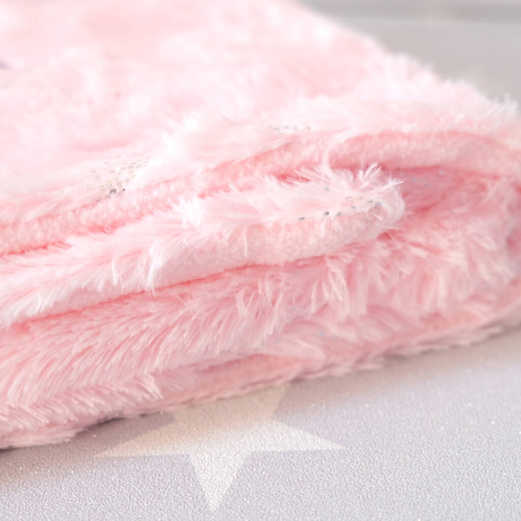 Personalised Pink Fluffy Baby Blanket With Bow By 1st Birthday Gifts ...