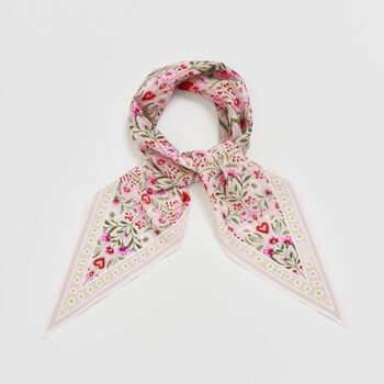 Penelope Pink Heart Triangle Scarf, 3 of 7
