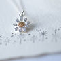 Dainty Gold And Silver Daisy Necklace, thumbnail 3 of 12