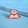Super Pig Enamel Pin | Cute Pin Badges, thumbnail 1 of 5