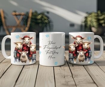 Personalised Christmas Sheep Family Mug, 2 of 2