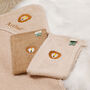 Personalised Trixie Aura Lion Two Pack Washcloths, thumbnail 1 of 4