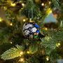 Dark Foliage Hand Painted Christmas Bauble, thumbnail 1 of 3