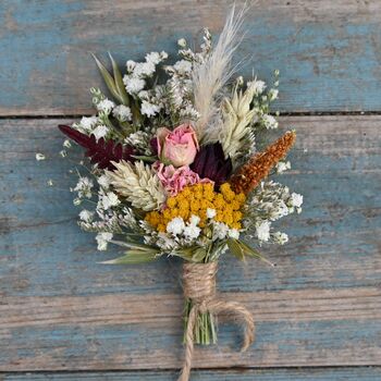 Wedding Dried Flower Bouquet Meadow Mixed Right, 4 of 5