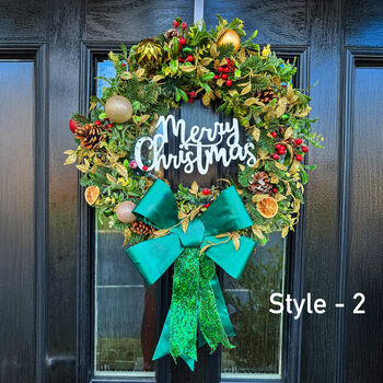 Christmas Wreath With Traditional Scent And Bow 20 Inch, 11 of 11