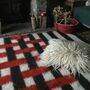 Handwoven Sheep Wool Rug Red And Black Stripes, thumbnail 1 of 12
