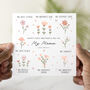Personalised Flowers My Mama Mother's Day Card, thumbnail 1 of 3
