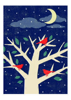 Winter Birds In Tree Print, 2 of 2