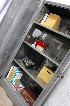 Marco Vintage Stripped Steel Stationery Cupboard, 7 of 9