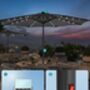 270cm Garden Parasol Umbrella 32 Solar Powered LED Light, thumbnail 5 of 12