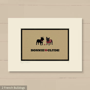 Personalised French Bulldog Print For One Or Two Dogs, 11 of 12