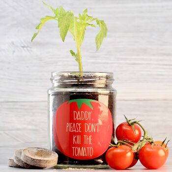 Personalised 'Don't Kill Me' Cherry Tomato Jar Grow Kit, 3 of 5