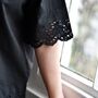Ladies Black Cotton Short Pyjama Set 'Betty', thumbnail 3 of 8