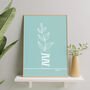 Blue Plant Print, thumbnail 1 of 2