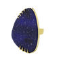 ‘Absolute’ Navy Gemstone Gold Plated Statement Ring, thumbnail 2 of 6