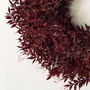 Preserved Burgundy Ruscus Wreath, thumbnail 5 of 5