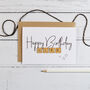 Happy Birthday Wife Wooden Tiles Card, thumbnail 1 of 2