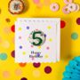 5th Birthday Card And Badge Set, thumbnail 1 of 6